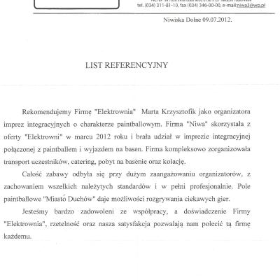 Referencje Elektrownia