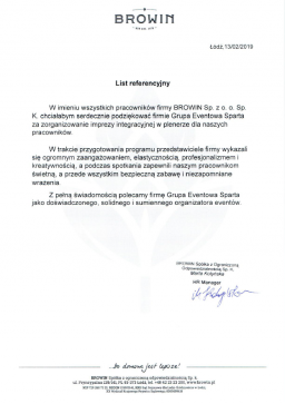 firma browin referencje